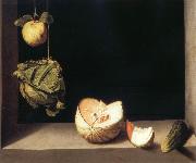 Juan Sanchez-Cotan Still life with quince,cabbage,Melon and Cucumber Germany oil painting artist